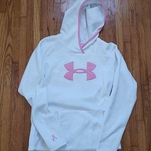 Women's Under Armour breast cancer white hoodie